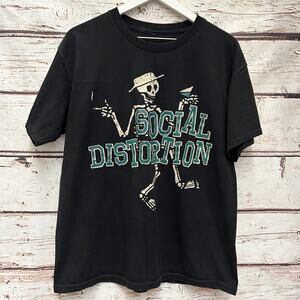 SOCIAL DISTORTION Vintage 90s Rock Band Shirt Sz L